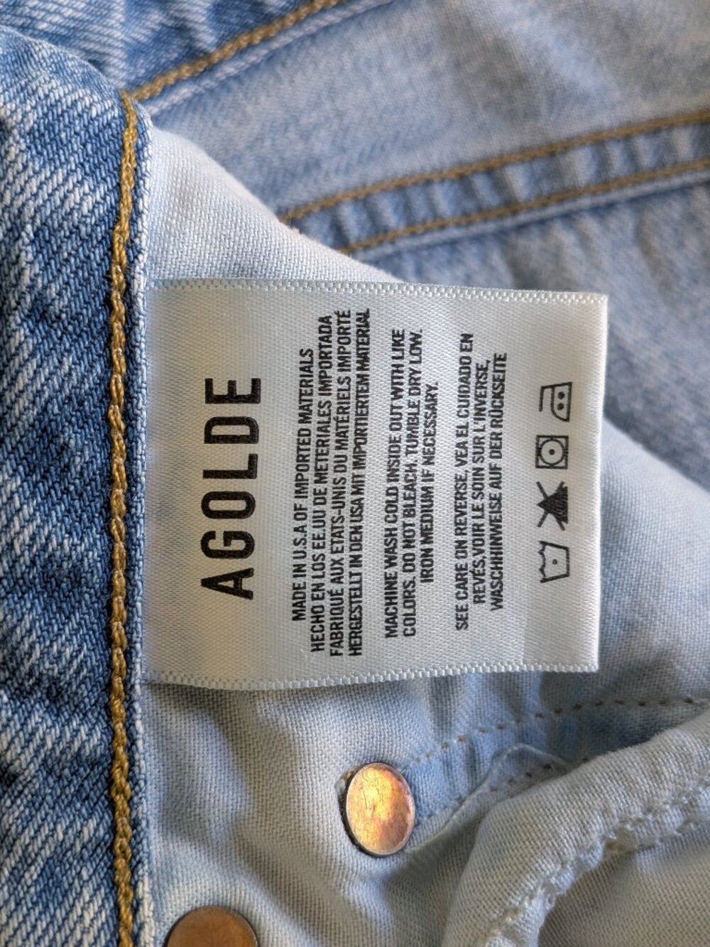 Agolde Riley High Rise Straight Crop Size 27 - Picture 8 of 14